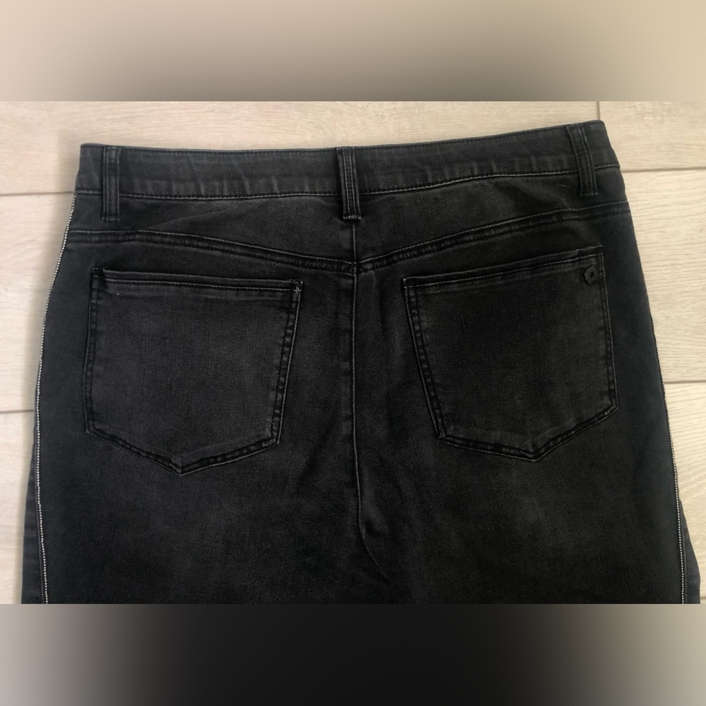 NWT  Democracy Jeans “Ab” Solution High Rise Slim Straight Crop Size 14 - Picture 7 of 12